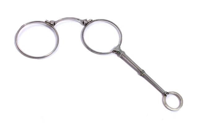 Antichi Occhiali Lorgnette Da Teatro Ripiegabili In Argento - Primi '900