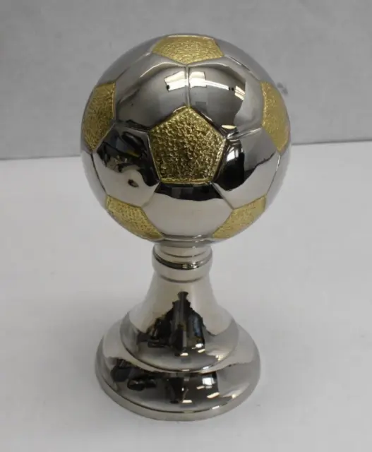 Replica Soccer Trophy 11" Tall Prize Tournament MVP Winner Silver & Gold Ball