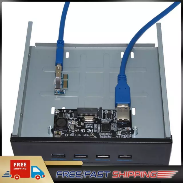 FU3401 PCI-E to 4 Port USB 3.0 PCI Express Expansion Card for Desktop