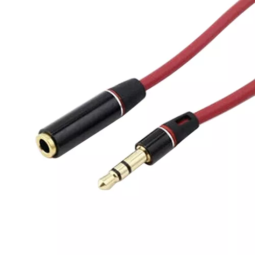 4ft 3.5MM Audio Aux Headphone Cable Extension Stereo Cord Red Male to Female new 2