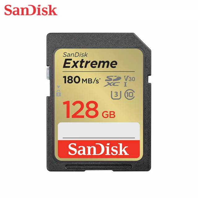 NEW SanDisk 128GB Extreme SDXC Class 10 V30 U3 SD Memory Card Speed Up To 180MBs