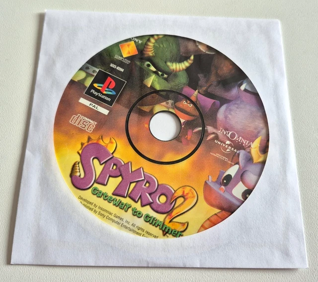 Jeu PS1 Spyro 2: Gateway To Glimmer (PAL FR) Sans Notice, En Bon état