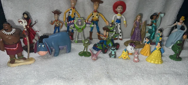 Lot Of 23 Disney Characters Princesses Toy Story woody PVc Figures Cake Toppers