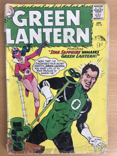 Green Lantern #26 January 1964 Low Grade featuring Star Sapphire (Carol Ferris)