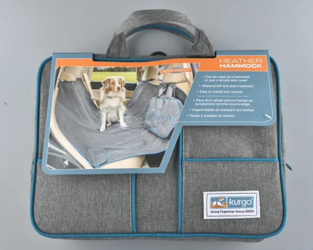 *Kurgo Dog Hammock Pet Seat Cover Waterproof & Stain Resistant Heather Nutmeg