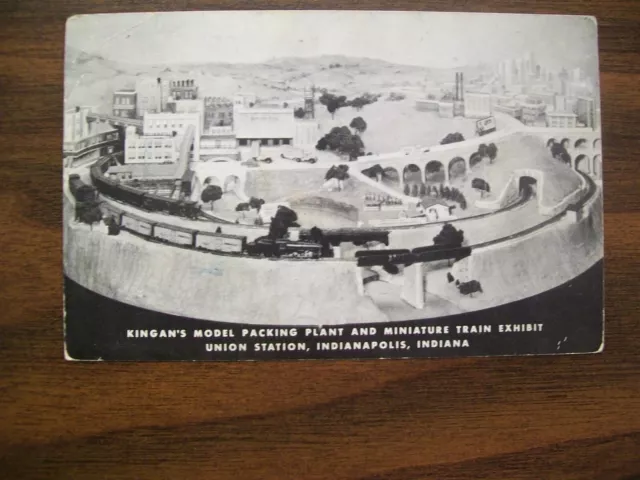 Vintage Post Card - Kingans Model Exhibition Union Station Indianapolis (308)