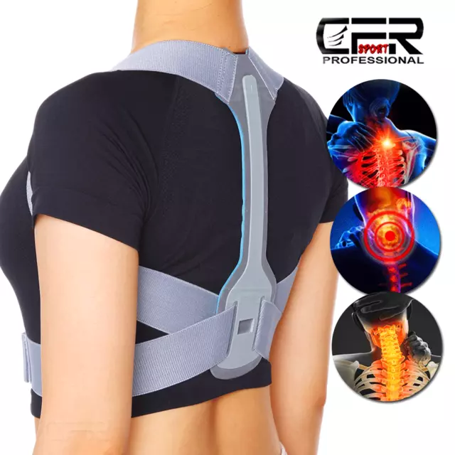 Adjustable Posture Corrector Back Support Shoulder Brace Belt Men Women Clavicle