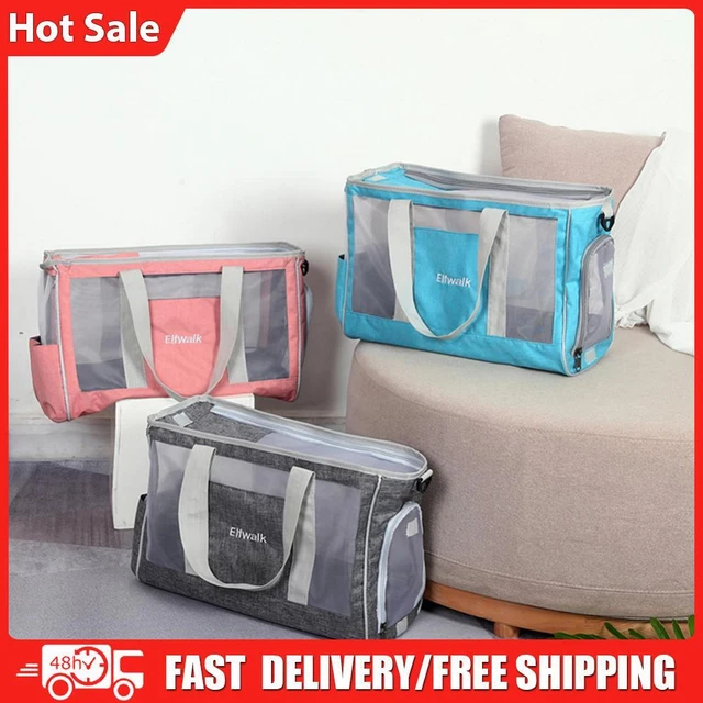 Borsa a mano cane vettore gatto creativo viaggio outdoor borsa a mano tessuto a rete per gatti cani