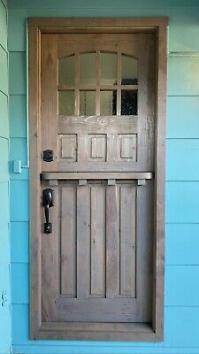 Rustic reclaimed lumber square top DUTCH door solid wood story book winery