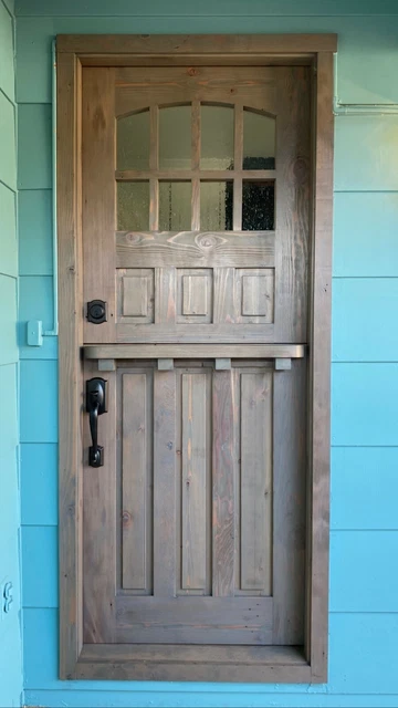 Rustic reclaimed lumber square top DUTCH door solid wood story book winery