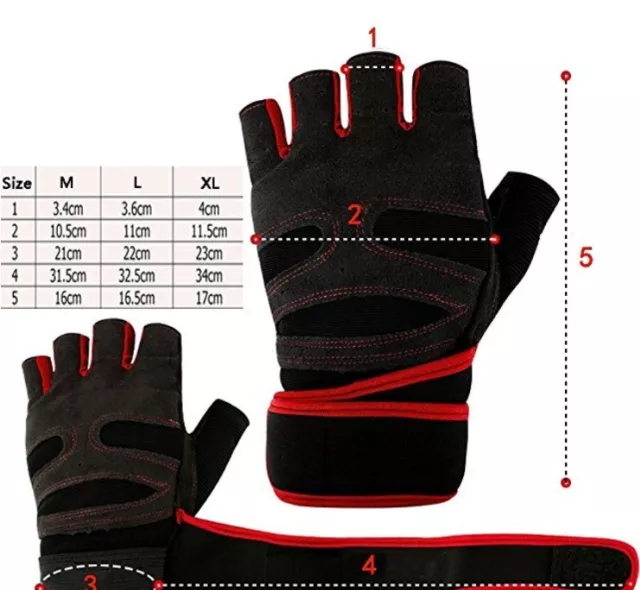 Gants de haltérophilie de gymnastique, protection de la paume d'entraînement physique (moyen) 2