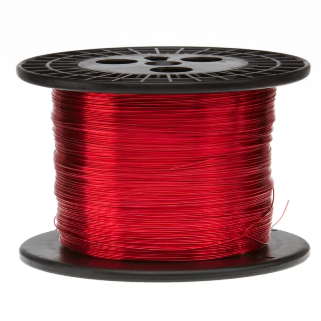 15 AWG Gauge Enameled Copper Magnet Wire 5.0 lbs 500' Length 0.0583" 155C Red