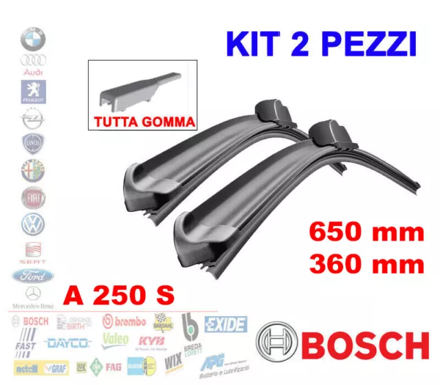 Kit 2Pz Spazzole Tergicristallo Gomma Bosch 3397014250 Aerotwin 65 36 Cm A250S