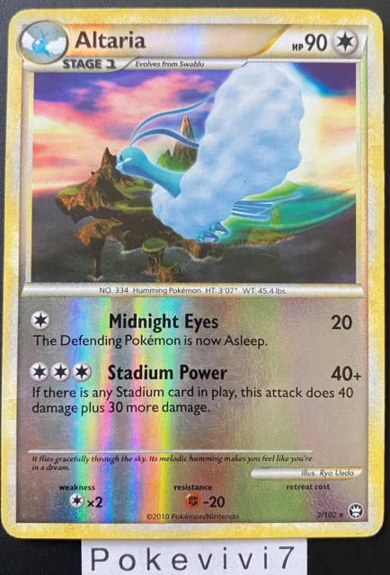 Carte Pokemon ALTARIA 2/102 HOLO REVERSE HGSS TRIOMPHE FR OCCASION
