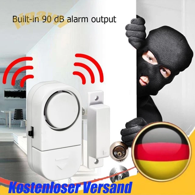 Tür- Und Fenster Alarm Mit 90dB Sirene - Einfacher Magnetsensor Für Einbruchschutz