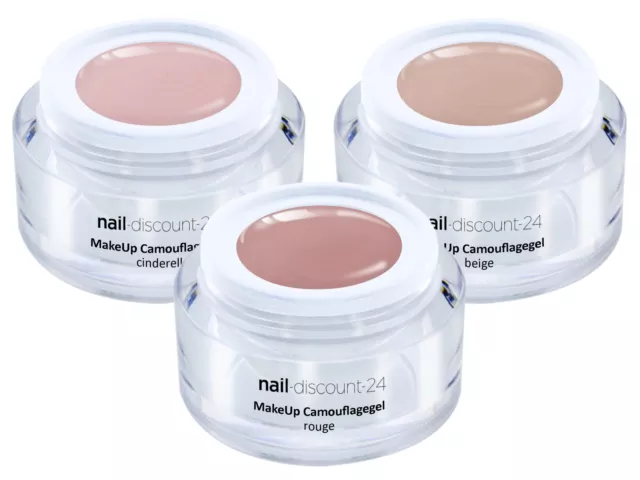 MakeUp Camouflagegel Farb Gel Set dunkel 3x5ml BabyBoomer cinderella beige rouge