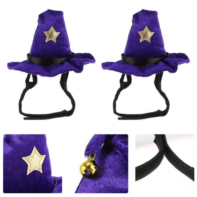 Cat Halloween Outfit Witch Cosplay Dog Outfit Hat Witch Costume Women Adjustable 7