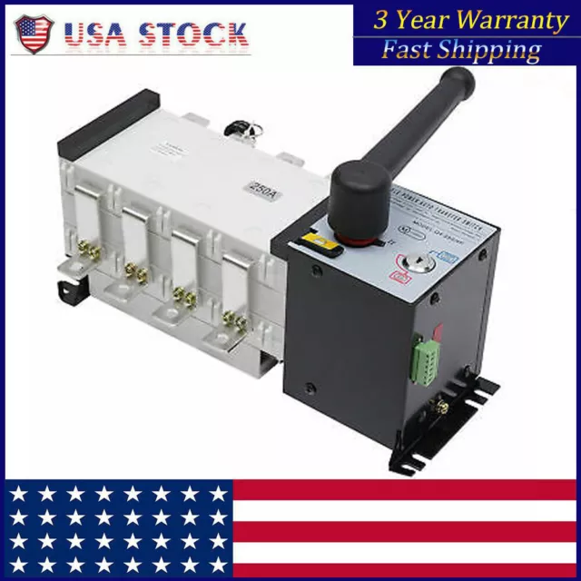 4P 250A AMP 6000V For Generator Automatic Transfer Switch 4P 50/60Hz Dual Power