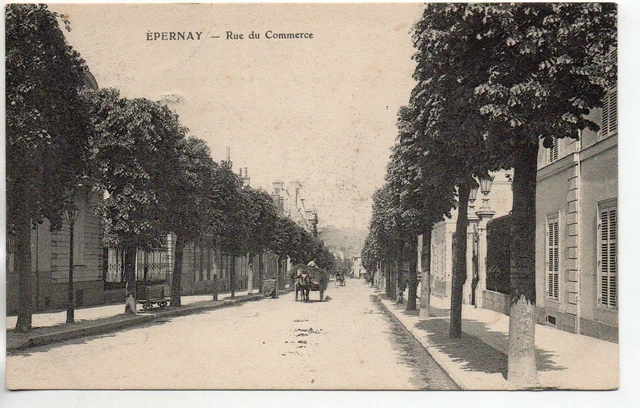 EPERNAY - Marne - CPA 51 - the streets - the rue du Commerce 2 - coupling