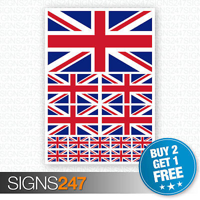 15 x Union Jack GB England Flag decals Car Van Bike Waterproof Stickers