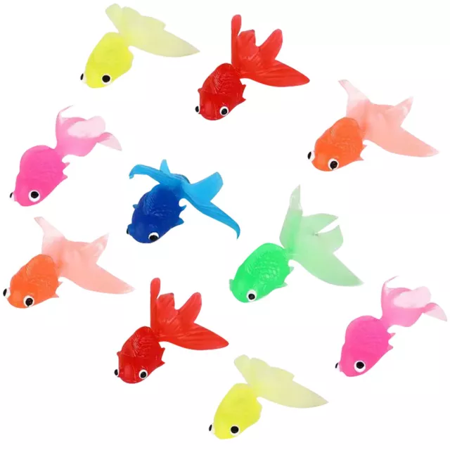 10pcs Simulation Tropical Fish Artificial Floating Plastic Goldfish Artificial