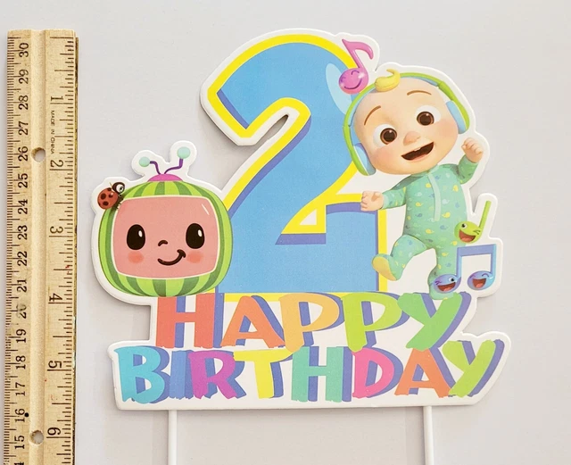 Topper per cupcake in acrilico con disco per torta di buon compleanno da 30 pezzi, topper
