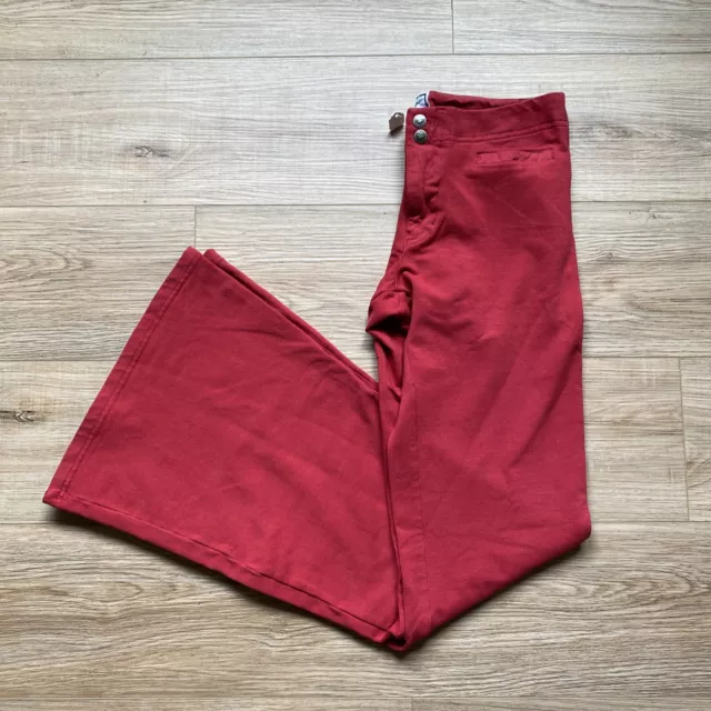 NWT Vintage Y2K Hard Tail Women’s Red Button Fly Flared Low Rise Sweat Pants 29