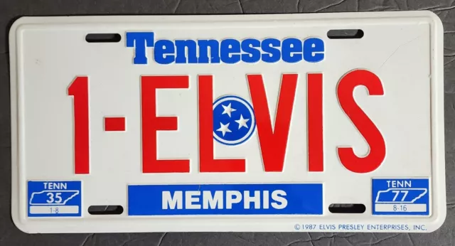 Rare 1 Elvis Presley License Plate New Unused