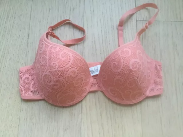 $135 Epure By Lise Charmel Peach Light Pink Underwire Bra Size 32C NEW