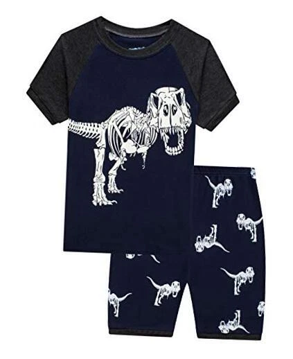 Boys Summer Pajamas Sets Short Sets 10 Dinosaur/K3