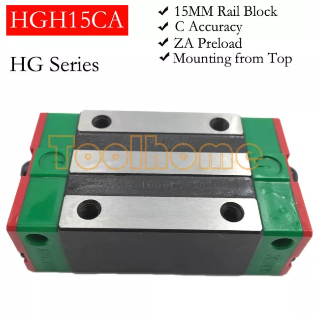 HIWIN Rail Block HGH15CA 15mm Linear Slide Carriage for HGR15 Guideway CNC