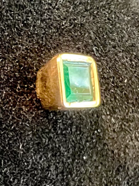 .54 carat Colombian Emerald 18k yellow gold earrings