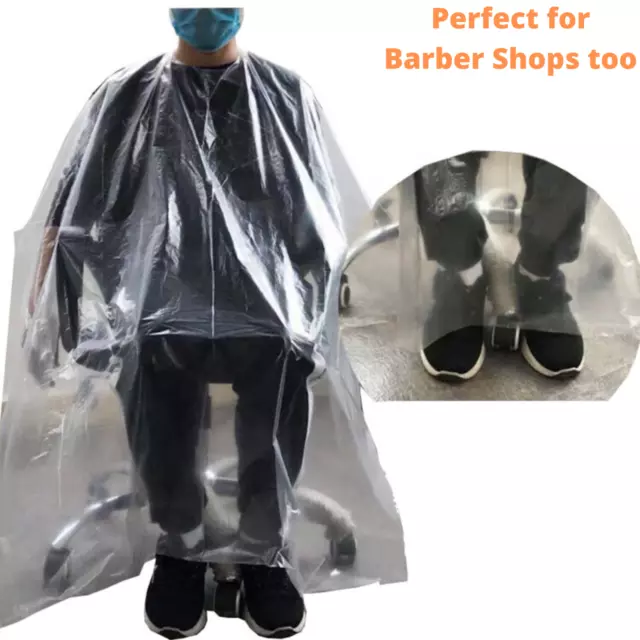 50PCS Large Disposable Barbershops Hair Salon Capes Hair Cutting Apron Gown NEW 2