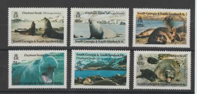 1991 South Georgia & South Sandwich Elephant Seals Stamp Set MNH