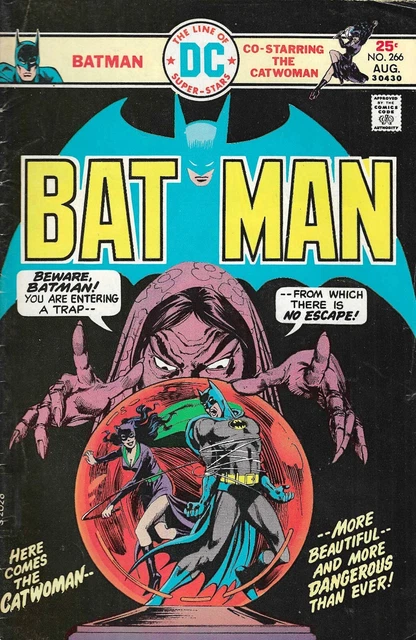 Bronze age,Batman #266 Co-starring Cat Woman DC aug 1975
