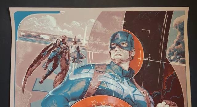 Captain America The Winter Soldier Movie Poster Variant 2014 Rich Kelly Marvel 3