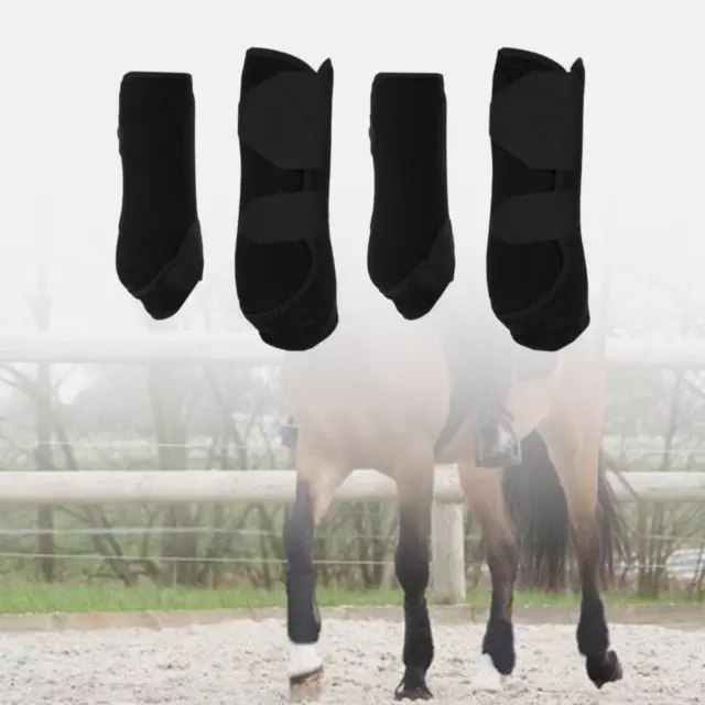 4x Horse Boots Leg Wraps Protector Tendon Protection Leg Guard for Riding