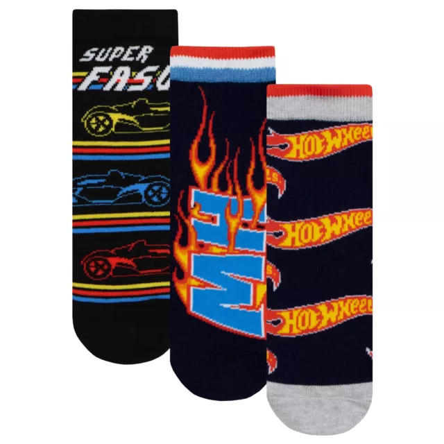 Hot Wheels Boys Socks | Socks for Boys 3 Pack | Kids Race Car Socks