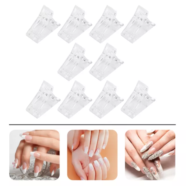 10 Pcs Manicure Shaping Clamps Nail Clip Caps Art Clips Gel for Nails Tools