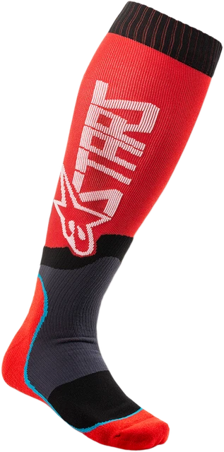 Alpinestars 4701920-32-L2X Sock Mx Plus2 Rd/Wt L/2Xl Calza