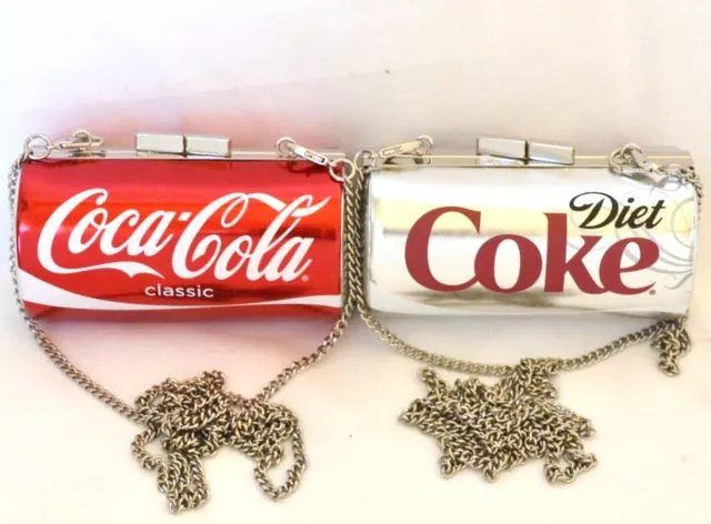 Red Classic Coca-Cola+Grey,Gray Diet Coke Can Crossbody,Purse Bag New In Box 2