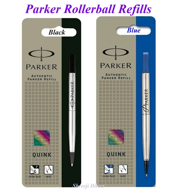 2 Pack Genuine Parker Ballpoint Refill BLACK Biro Fine Quink Flow - Foto 5