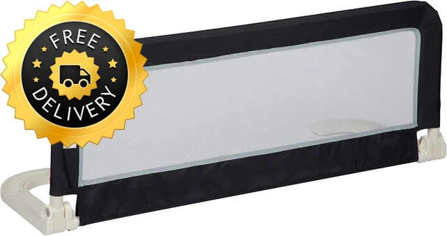 Primer riel de cama portátil de seguridad, protector para niños y niños pequeños, gris oscuro