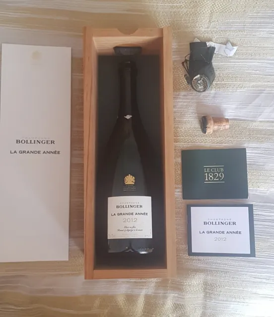 Bollinger Champagne bottle La Grande Annee 2012 EMPTY with presentation box