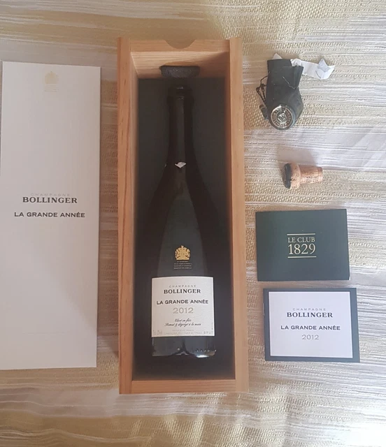 Bollinger Champagne bottle La Grande Annee 2012 EMPTY with presentation box