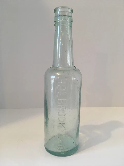 Vintage Holbrook & Co. English Worcestershire Sauce Blown Bottle