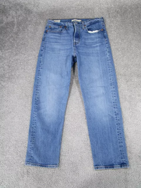 Levis Jeans Womens 28 Wedgie Straight Medium Wash Denim Button Fly
