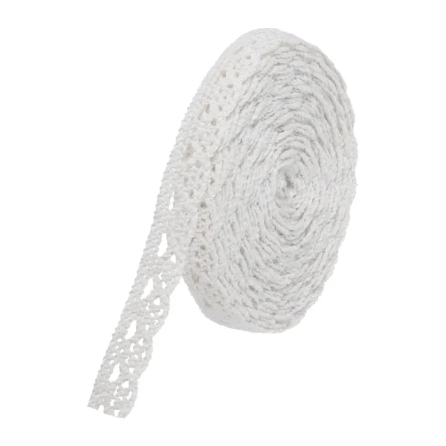 Lace Ribbon 30 Yards 0.51 Inch Cotton Lace Trim White Style 3