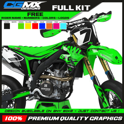 EVS TOCCO FRANCESE EVS KAWASAKI Completo Decalcomanie Motocross MX ATV grafica 