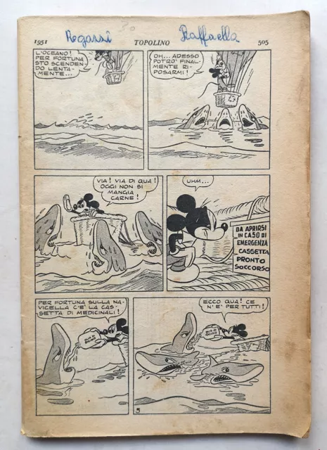 Recupero Restauro TOPOLINO LIBRETTO 30 Mondadori 1951